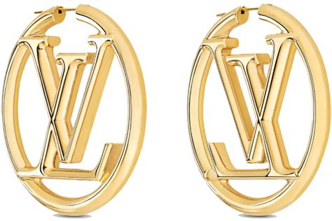 louis vuitton gold hoop earring|louis vuitton monogram earrings.